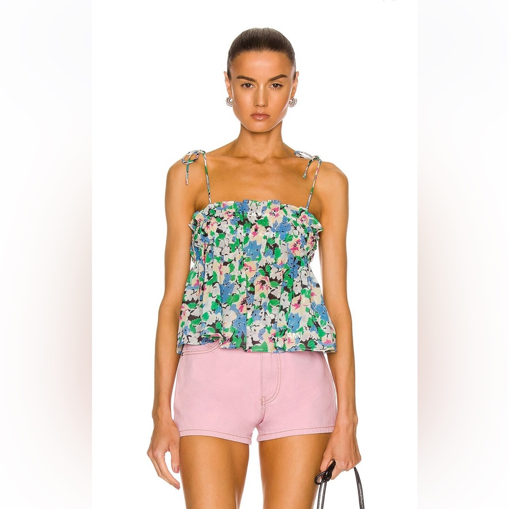 Ganni Floral Crop Top Size 32